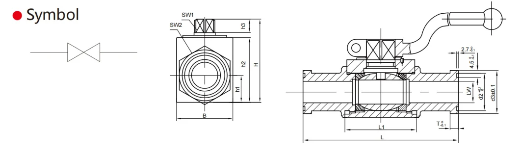 Stainless Steel Ball Valve / NPT3/8 Steel High Pressure Ball Valve / BSP1/4 Brass Hydraulic Valve / PN500/300Bar Female Ball Valve / DIN-ISO1219 Valve